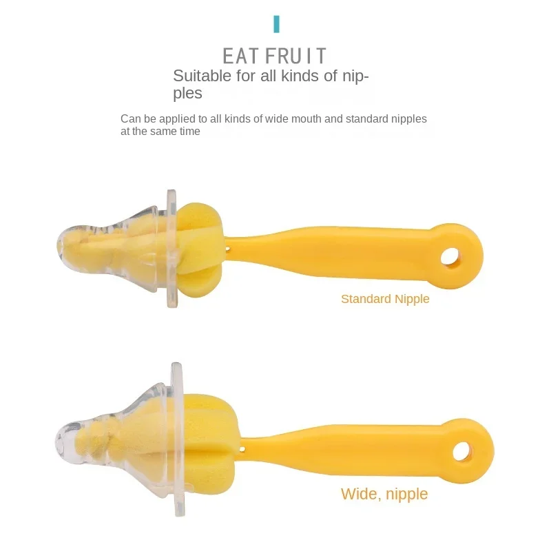 Set di spazzole per la pulizia della bottiglia del ciuccio spazzola per paglia strumento per la pulizia della spugna per il lavaggio della tazza di