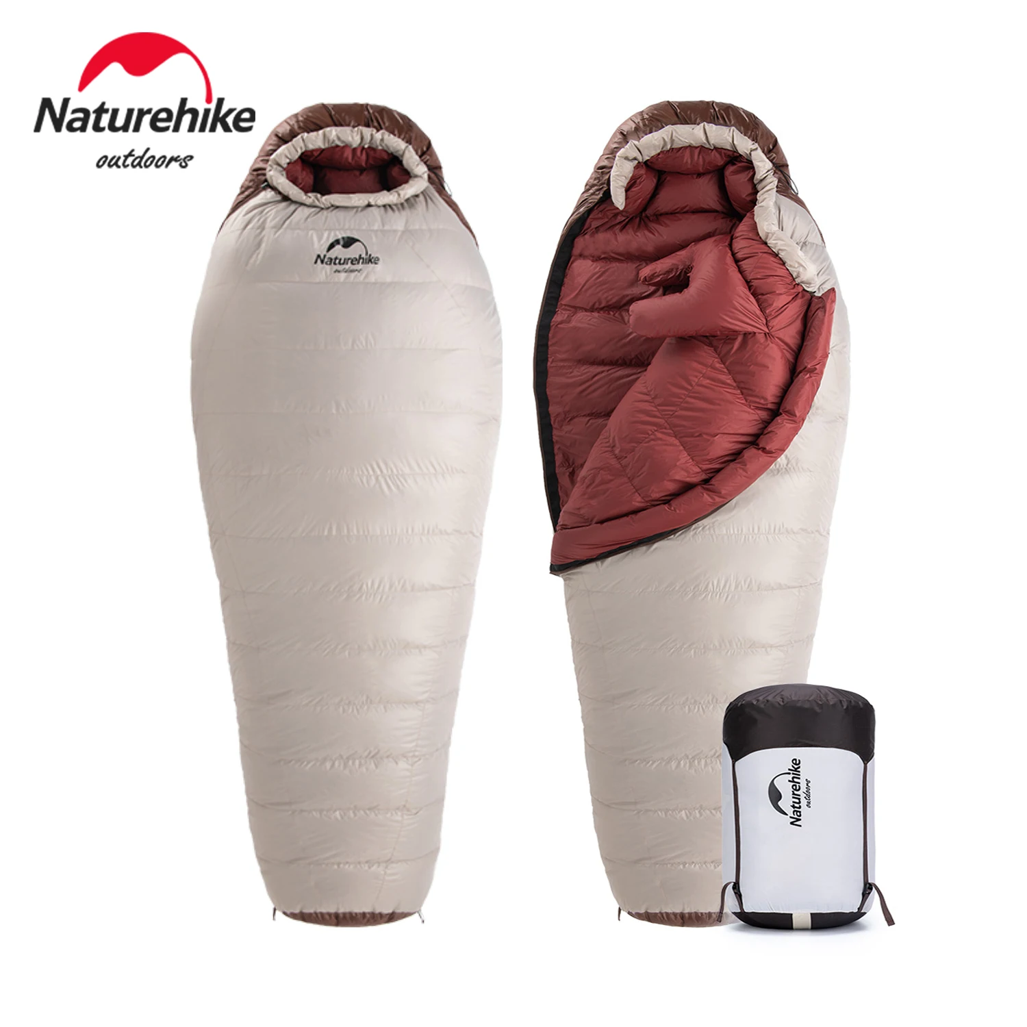 Naturehike Camping Schlafsäcke Snowbird Mummy Schlafsack Ganzjährig wasserdichter Schlafsack Entendaunen Winterschlafsack