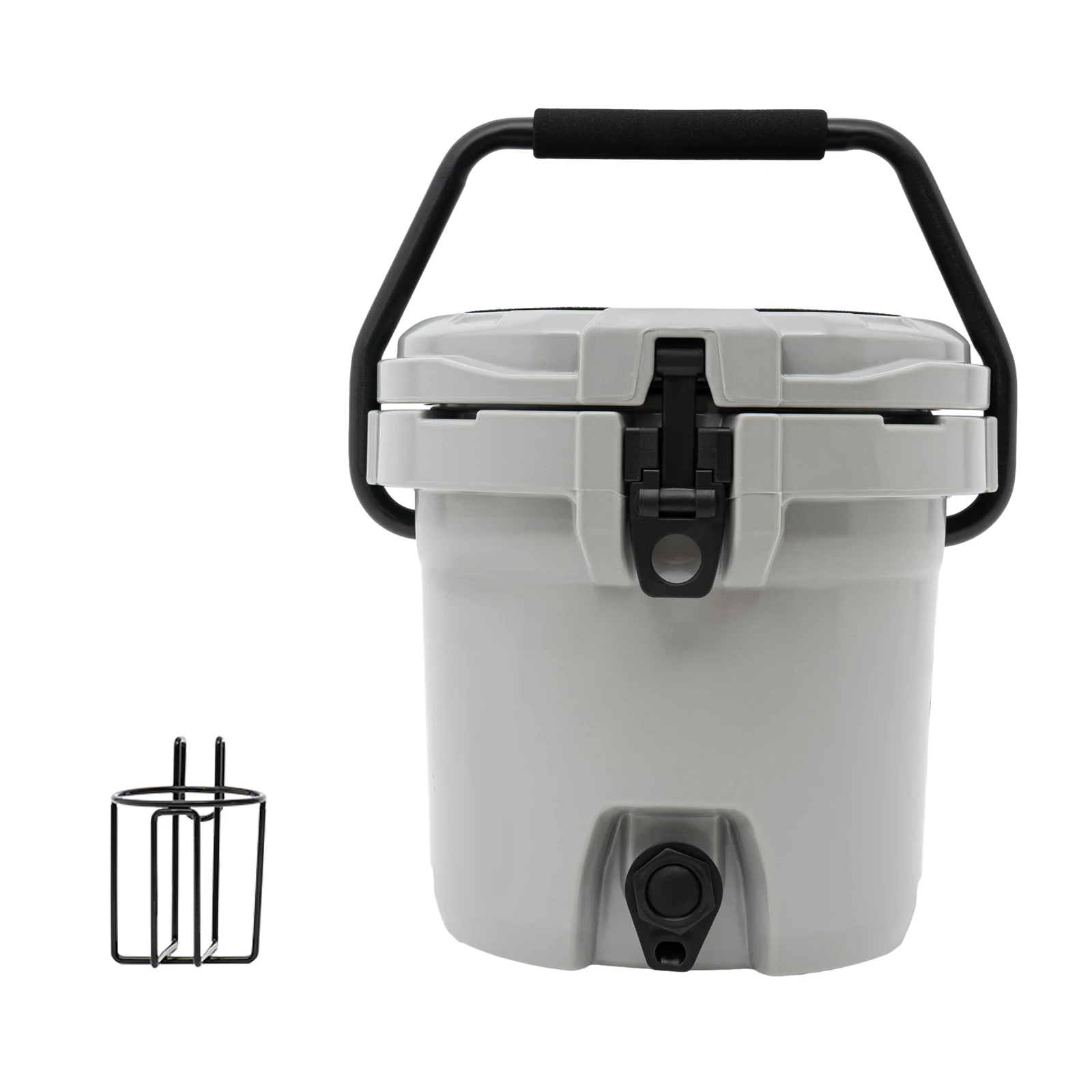

Water Cooler Jug Portable Camping Beverage Dispenser Bucket w/ Cup Holder 2.5gal