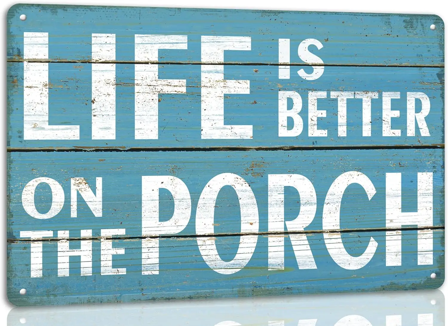 Life Is Better on the Porch Metal Tin Sign Funny Porch Sign Patio Vintage Sign Bar Cafe Home Farmhouse Patio Porch Wall Decor Pl
