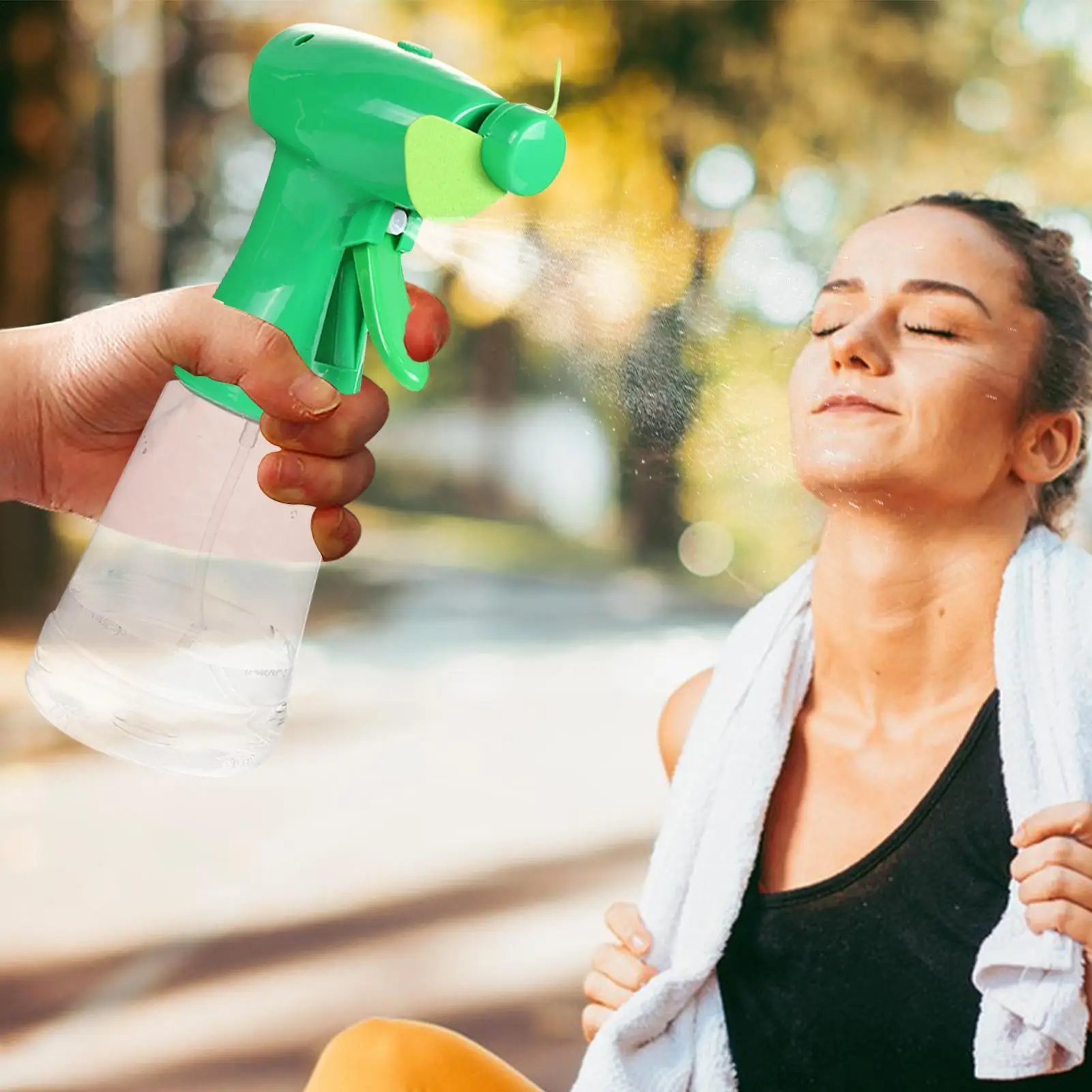 

Fan with Water Misting Fan Handheld Misting Fan with Mist As Battery Operated Fan Water Bottle Sprayer Garden Watering Sprayer