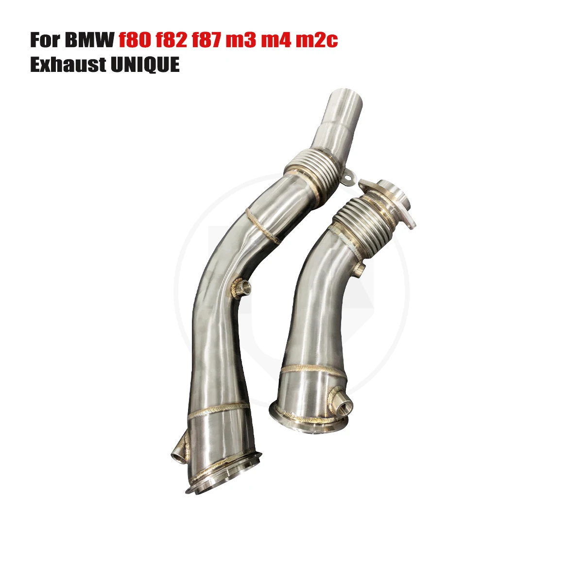 Unik untuk 2014-2020 BMW F80 F82 F87 M3 M4 M2C S55 3.0T dengan downpipe isolator dengan pipa knalpot kucing/tanpa kucing