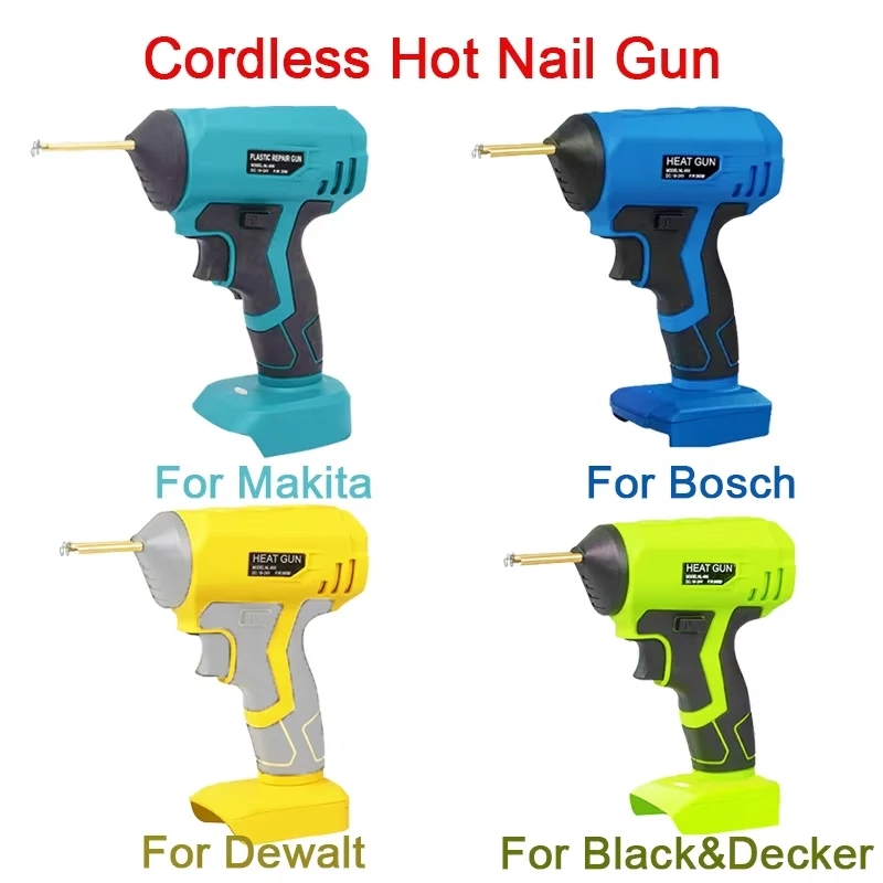 

Беспроводной аппарат для сварки пластика (горячий степлер) для Makita/Dewalt/Milwaukee/Bosch/Black&Decker + 400 шт. скоб для ремонта трещин в автомобилях