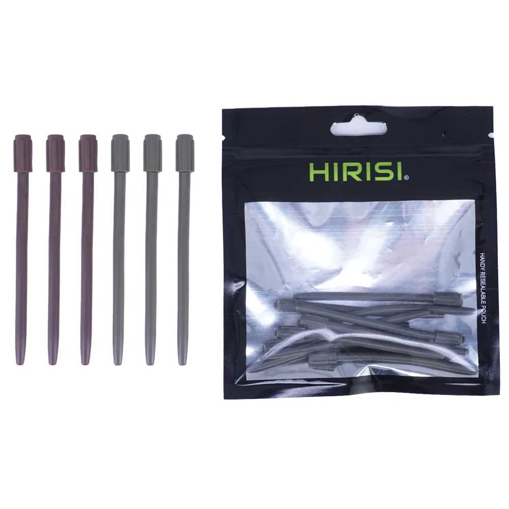 Hirisi – manchons Anti-emmêlement en caoutchouc souple de 73mm, 10 pièces, pour la pêche à la carpe, systèmes de tubes de plomb en ligne, matériel Terminal AH013