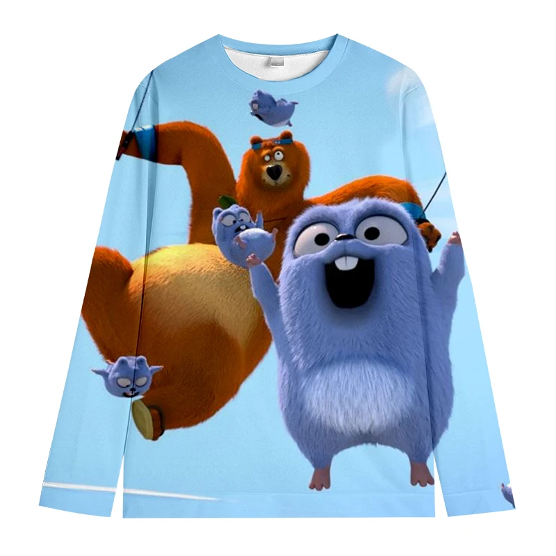 

Cartoon Grizzy And The Lemmings Colorful Sweatshirts Autumn Crew Neck Pullovers for Boys Girls Toddler Casual Tops Kids Hoodie