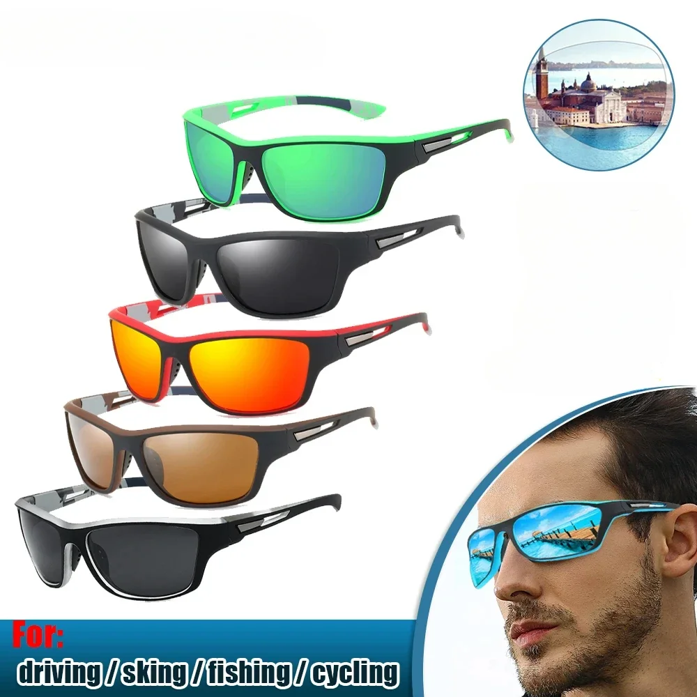 Vintage Sport Sunglasses Men Polarized Hipster Glasses UV400 Hiking Glasses Lentes De Sol Hombre Polaroid Lenses Sun Glasses