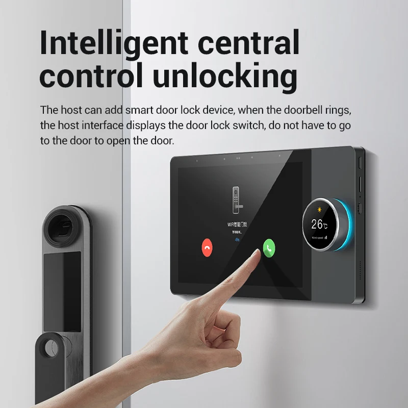 Tuya Smart Life Home Versão de música host de controle central de 8 polegadas com gateway Zigbee integrado