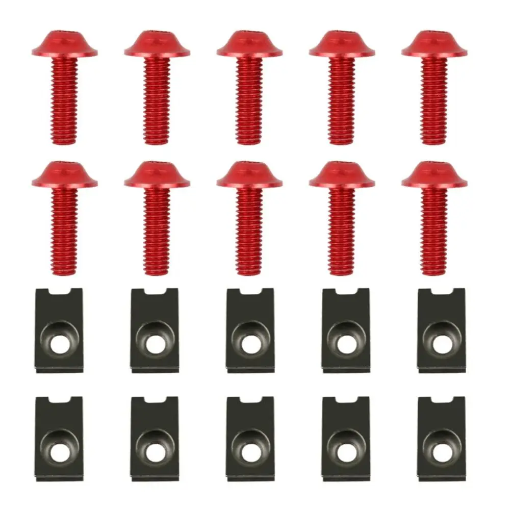 10PCS Creative Fastening Kit Modification Supplies M5 Screws & Nuts Motorcycle Fairing Bolts Spire Speed Fastener Clips