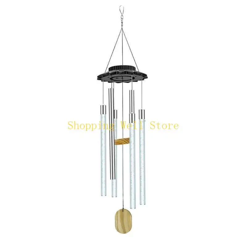 KX4B Color Changing Solar Wind Chimes Waterproof Outdoor Hanging Light Garden Yard Patio Decoration Great Gifts