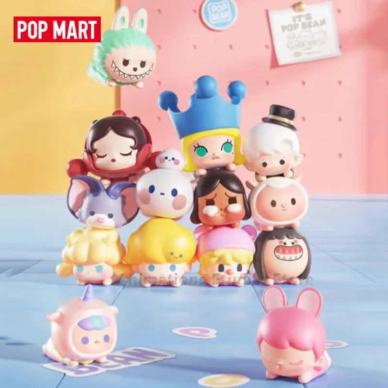 POP MART POP Bean Dimoo Molly Labubu Pucky Zimomo YOKI Gummy Crybaby Skullpanda Action Figures Toys Christmas Gifts PVC Model