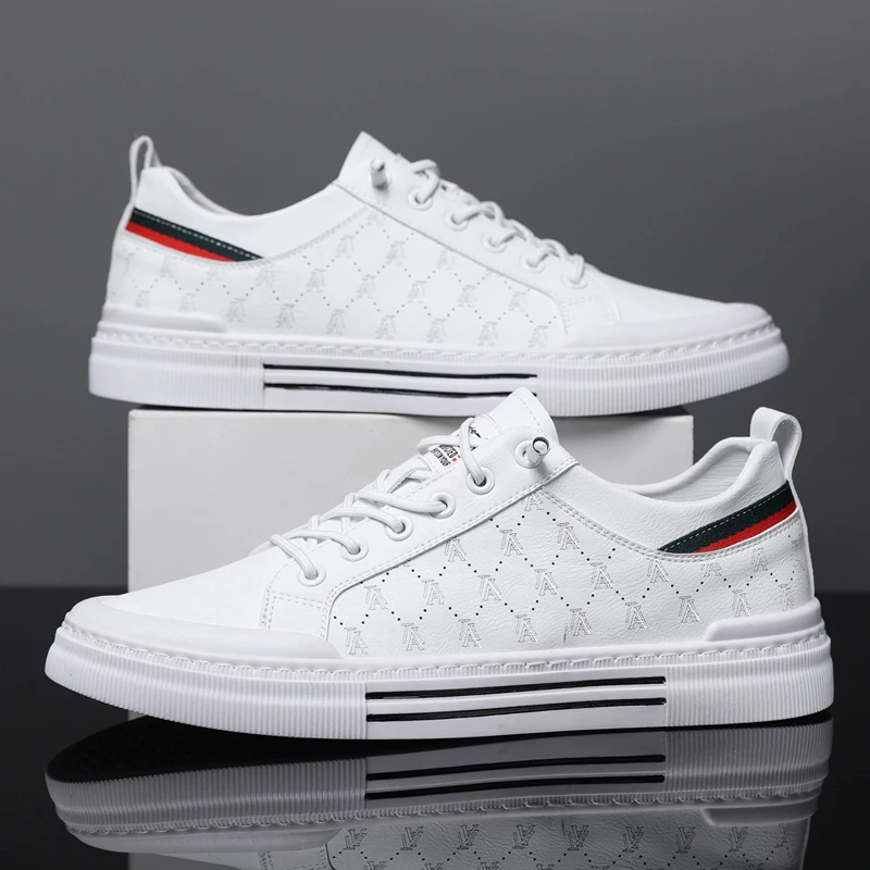Men's Casual Sport Sneakers - Breathable Upper, Durable PVC Sole, Lace-Up Low-Top Design for All-Season Comfort - Versatile for