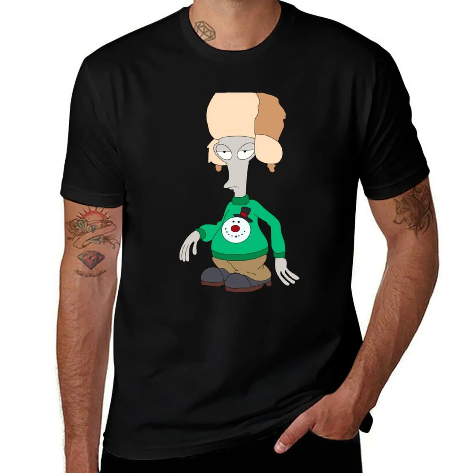 Christmas Sweater Roger T-Shirt mens graphic t shirts cotton t shirts high quality t shirts with prints T-shirt
