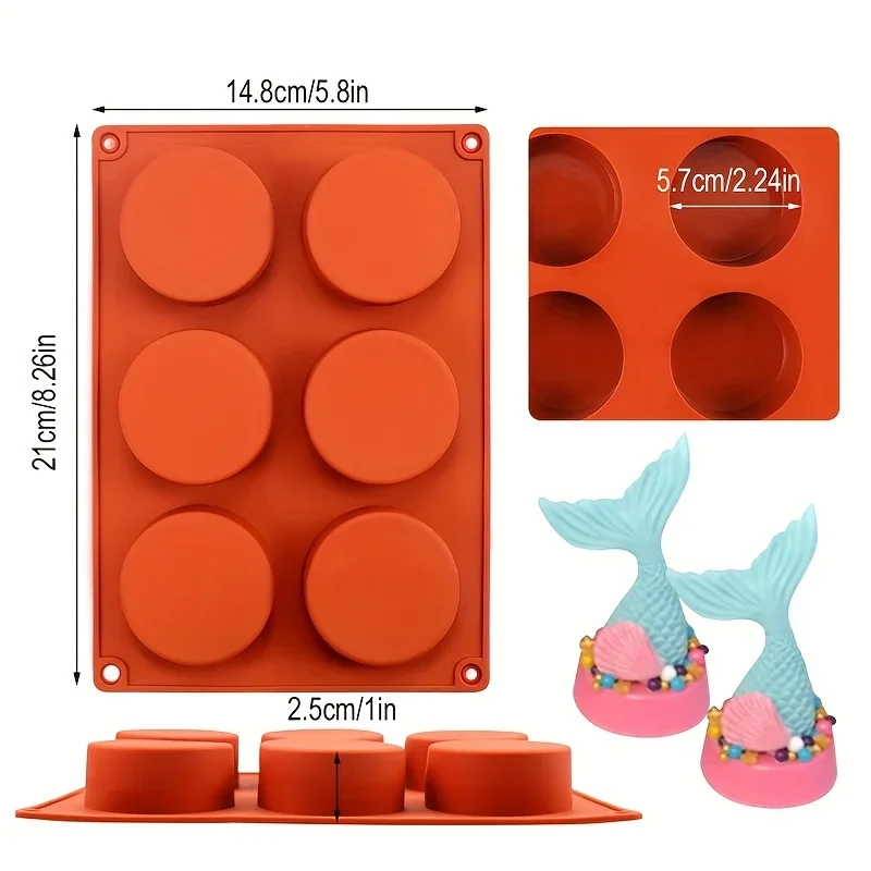 Zylinder förmige Silikon form Seifen form Schokoladen keks bedeckt Sandwich-Werkzeug DIY Gelee Pudding Süßigkeiten Küche Kuchen Backform – Detail 12