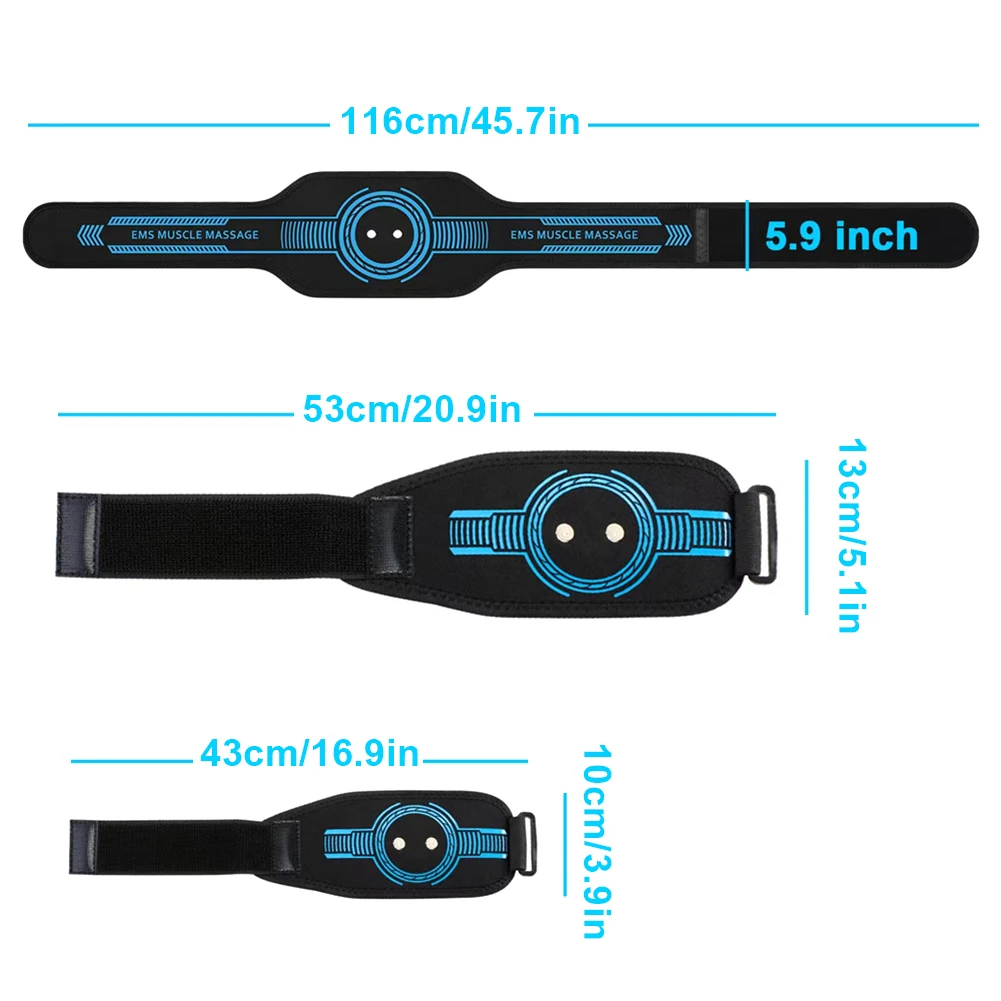 USB 충전식 전자 근육 토너, 복부 토닝 벨트, 조절식 Ab 운동 장비, 신체 성형용 LED 디스플레이