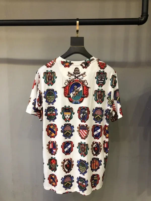 2024 Fashion Printing Baroque Brand T-shirt Men Summer Clothing Luxury Royal Style Short Sleeve Mens Casual Clothes Hip Hop Tops