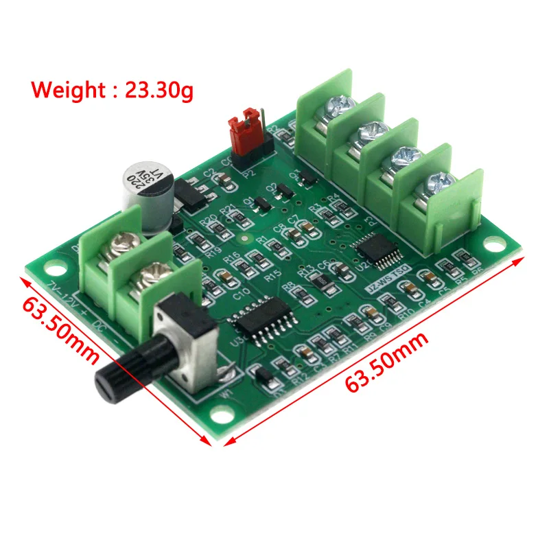 5V 12V Brushless DC Motor Driver Controller Board with Reverse Voltage Over Current Protection for Hard Drive Motor 3/4 Wire