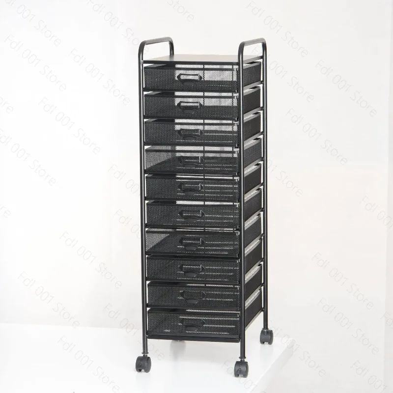 10/9 Drawer Cart A3 Filing Cabinet Multi-Layer Sundries Sorting Rack Floor Standing Metal File Shelf