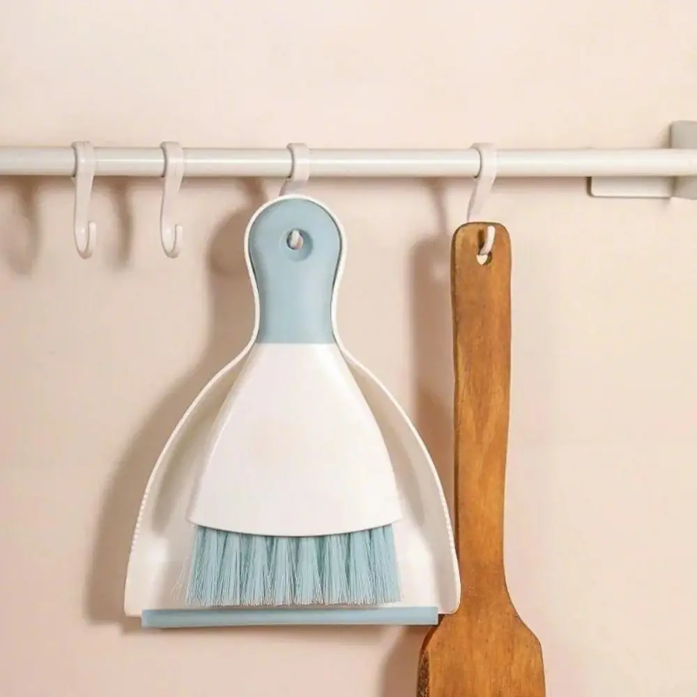 Handheld Mini Dustpan and Brush Set Space-Saving Portable Handheld Sweeping Brush Compact Ergonomic Mini Broom Dustpan Set