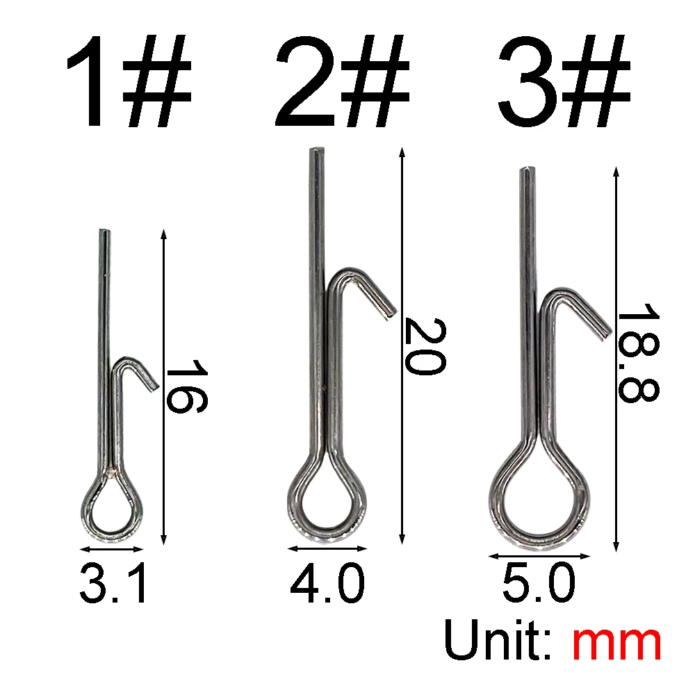 50 Stuks Vissen Aas Stinger Spike Haak Verbindingsspelden Naald Vast Slot Assisteren Zachte Kunstaas Accessoires Gereedschap