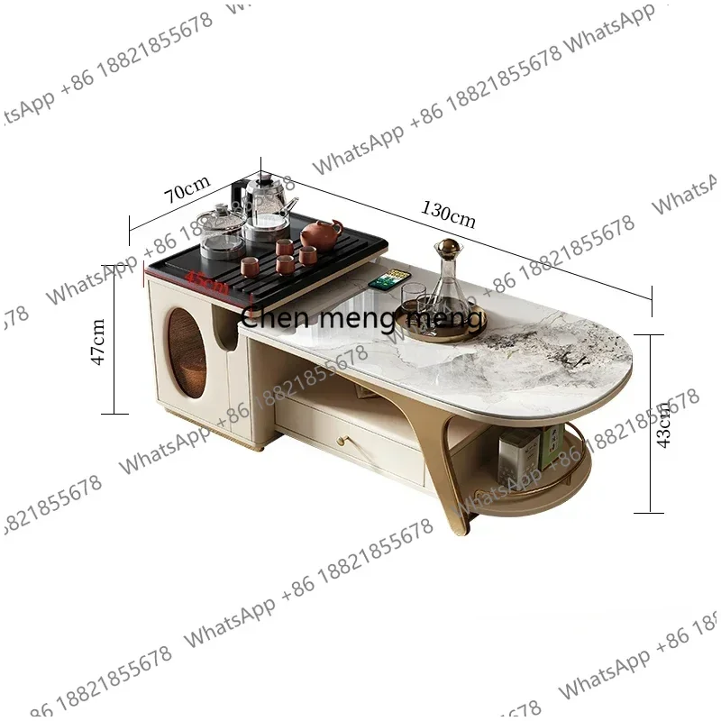 High-end Villa Rock Plate Coffee Tables Designers Living Room Coffee Tables Originality Luxury Home Furniture Stolik Kawowy