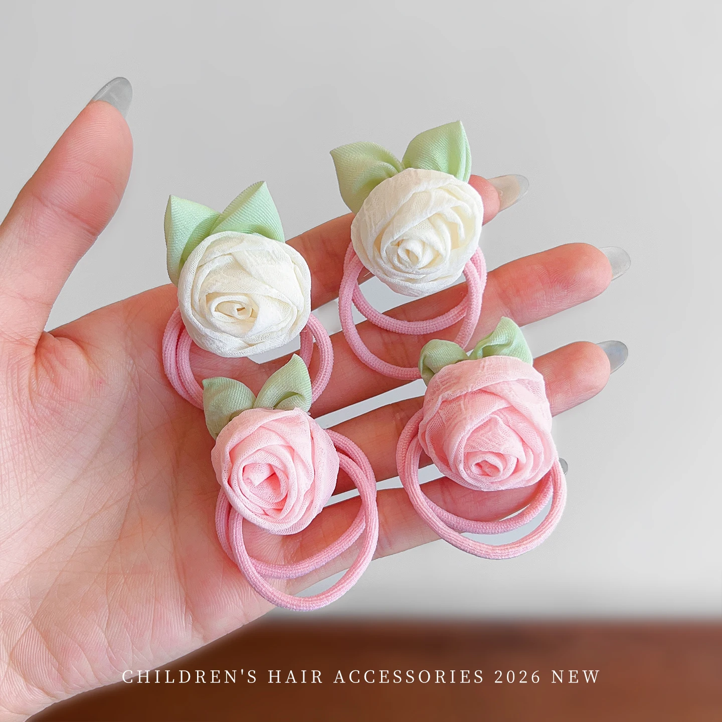 Neue Mode 2-teiliges Set Weiße Rosa Blumen-Haarspangen Schonende Haarnadeln für Babymädchen Frauen Koreanische Accessoires Partygeschenk 2026 – Detail 5