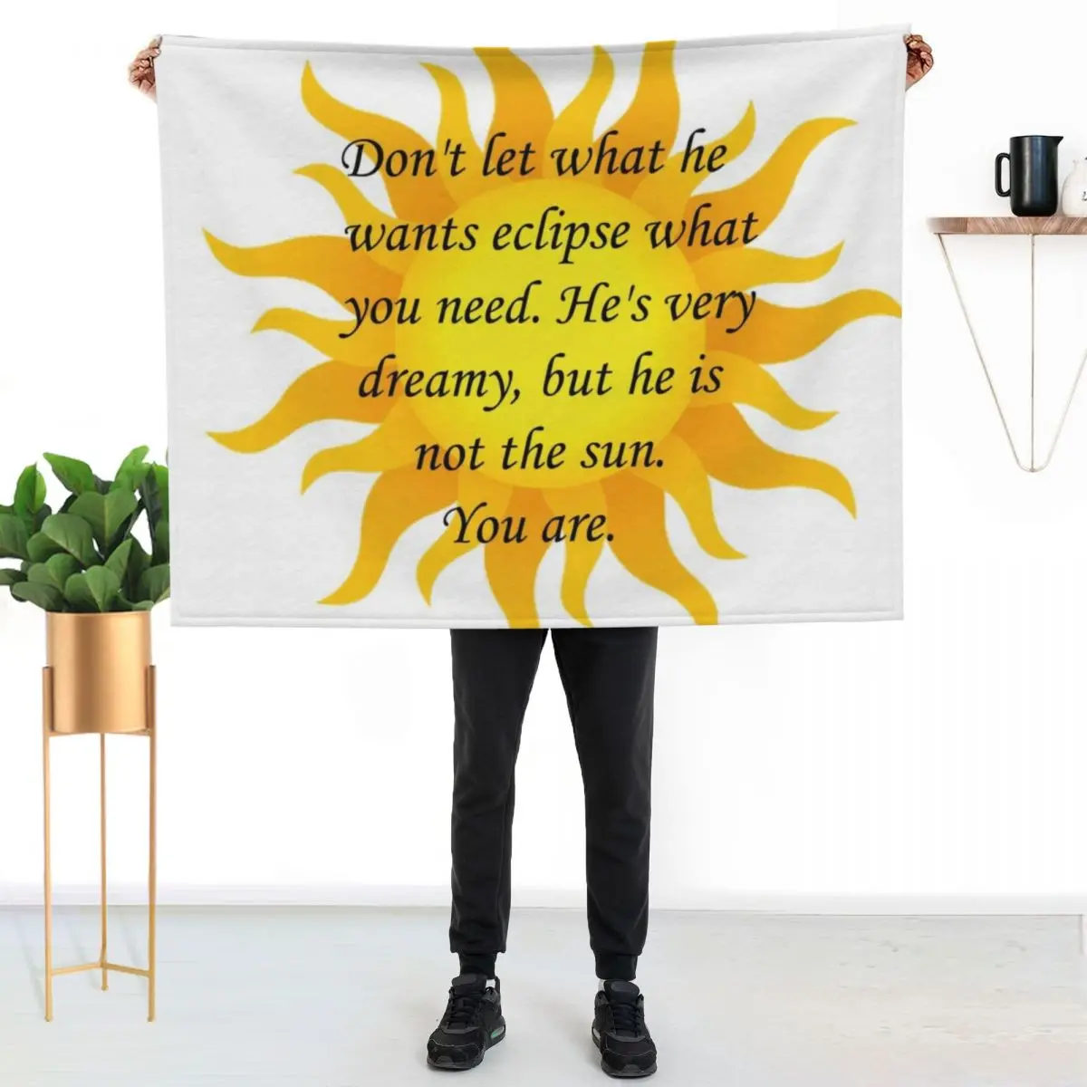 Copy of Grey's Cristina Quote 2 With Sun Throw Blanket Hairy Shaggy Designers decorative wednesday Blankets
