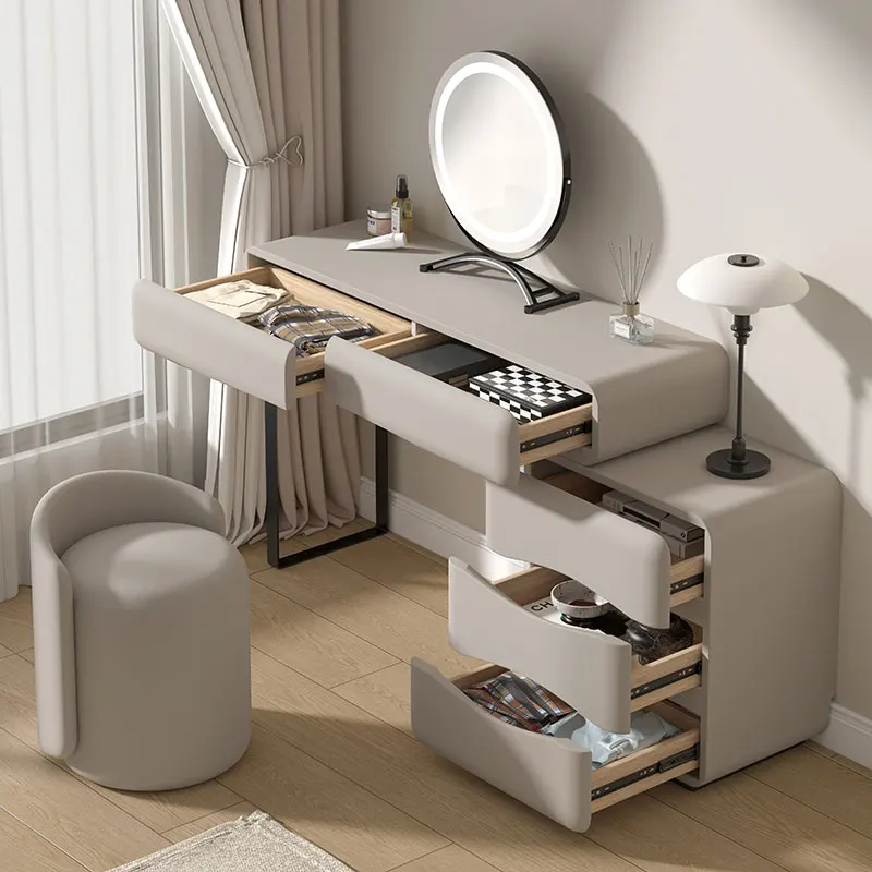 جماليات الفاخرة خلع الملابس الجدول تخزين تصميم الحديثة بسيطة الغرور الجدول العصرية درج Coiffeuse دي Chambre أثاث غرفة نوم