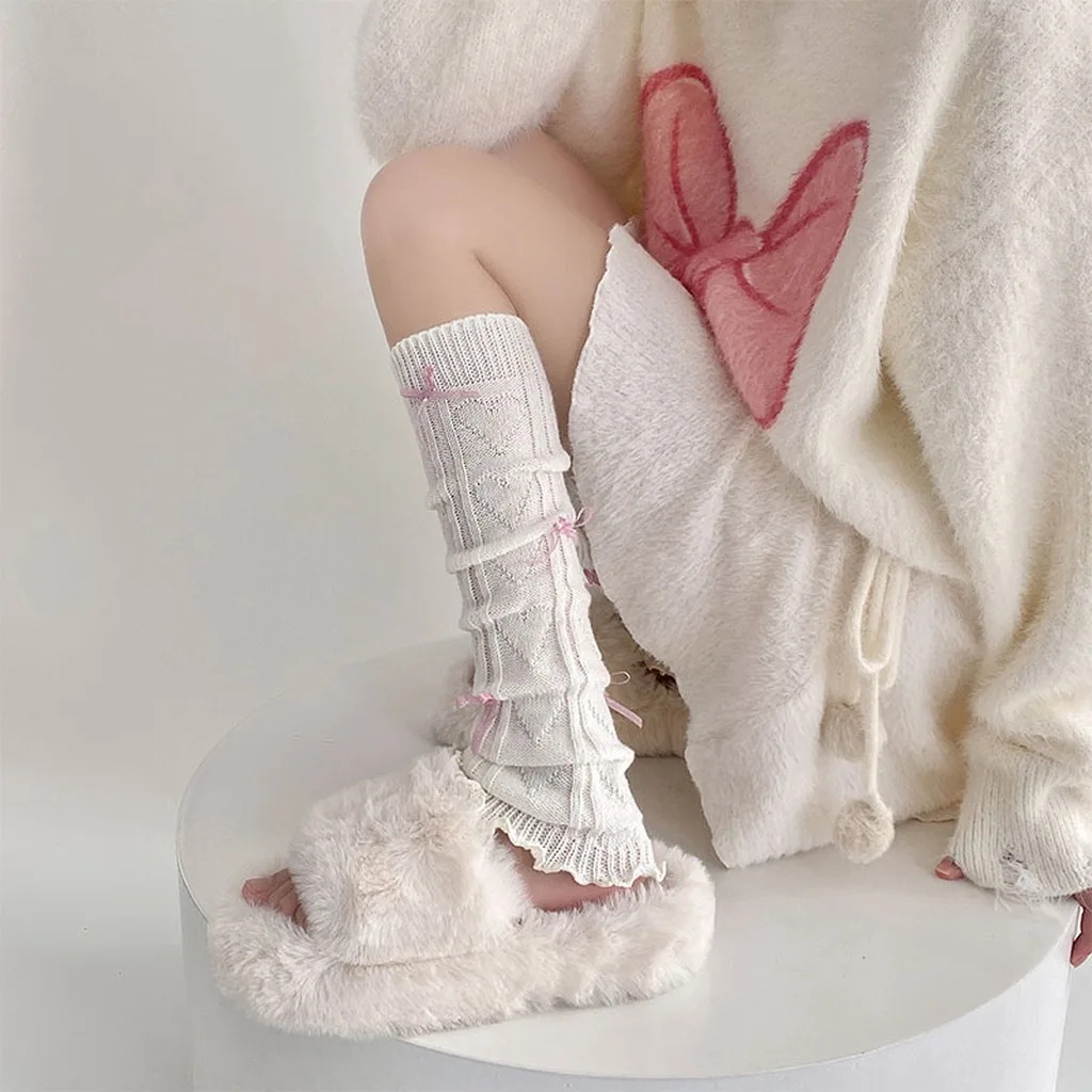 Mid Calf Leg Warmers Sweet Slouchy Leg Warmers Japanese Ballet Leg Warmers Skin Friendly For Edgy Casual Looks Leather Shoes view 3