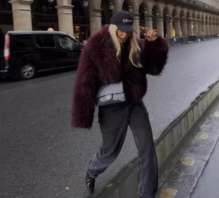 مزاجه المتضخم المرأة معطف الفرو البيئي التلبيب طوق كم كامل الشعر الطويل الإناث فرو المنك سترة دافئة سيدة معطف الفرو الاصطناعي #3