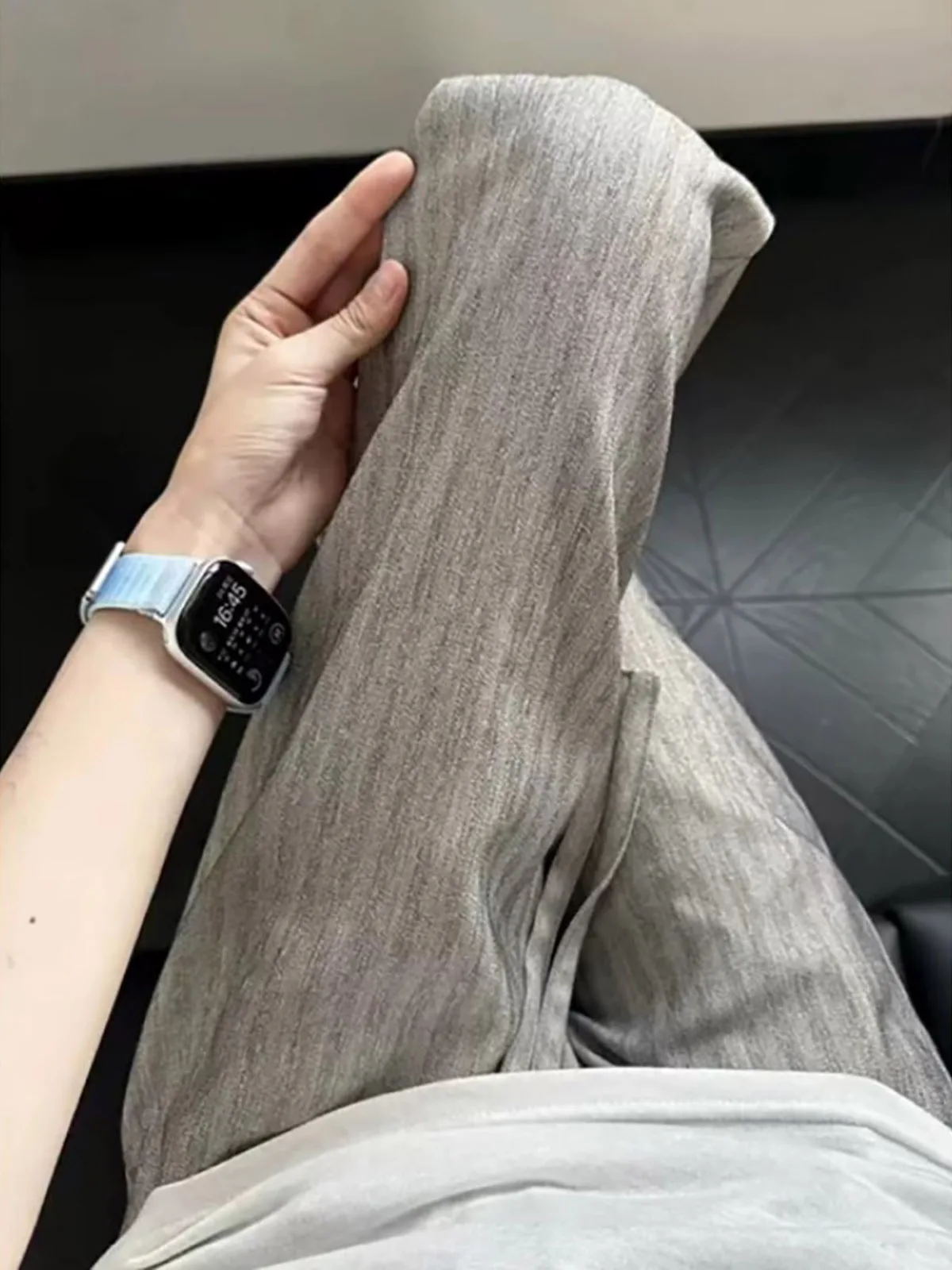 Loose Straight Leg Men's Casual Pants Vertical Stripe Pattern Autumn Spring Fashion Slimming Drapey Wide Leg Trousers
