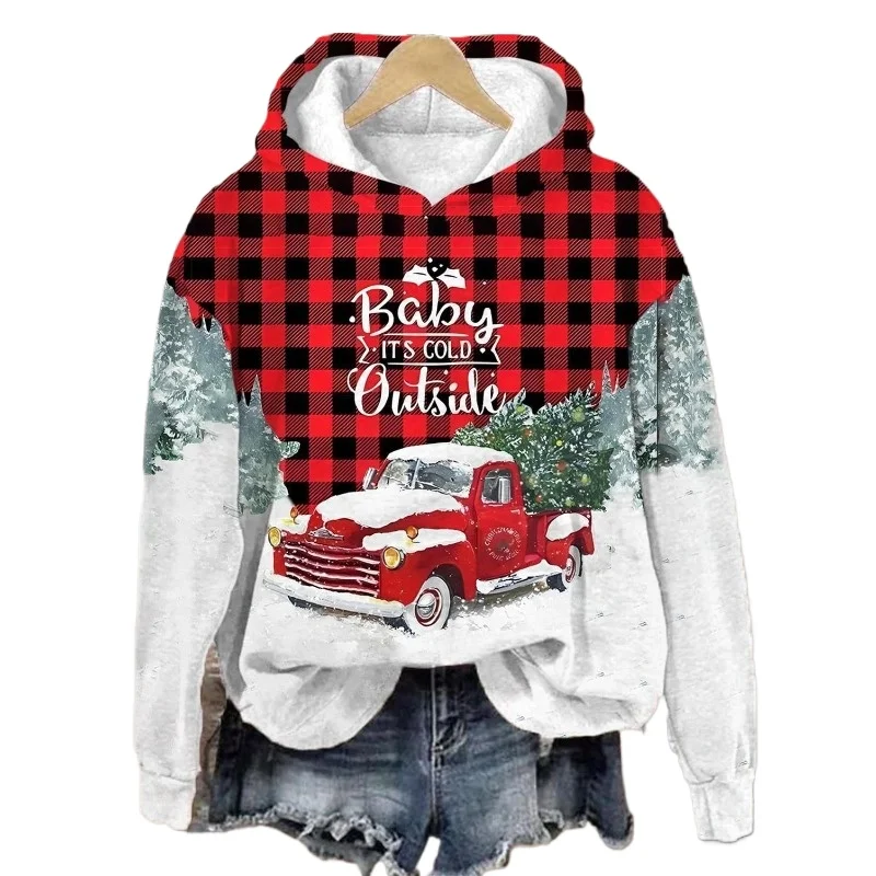 

2026 Трансграничная независимая станция Amazon, осенние пары, новые рождественские мужские и женские толстовки с принтом животных для пожилых людей