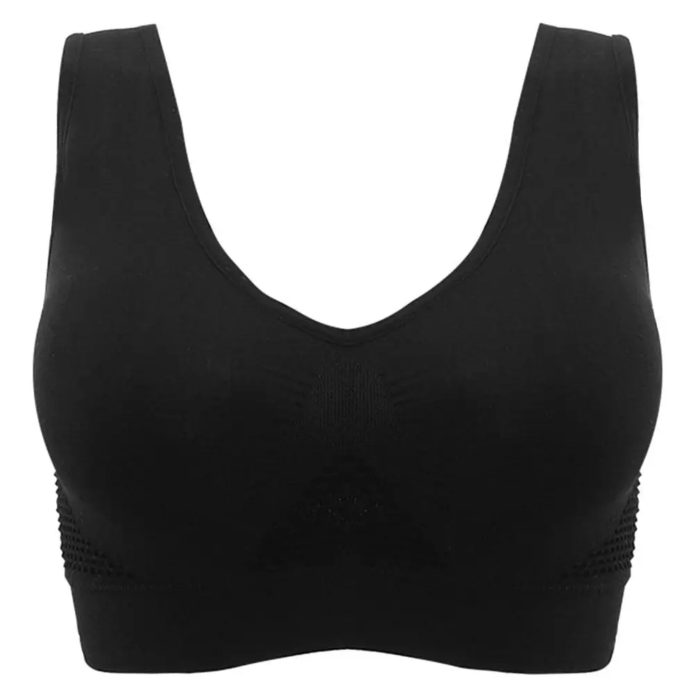 Women Wirefree Sports Bra Breathable Soft Comfort Fit for Yoga Running Workout Fitness Activities Slim Stylish Easy Clean M