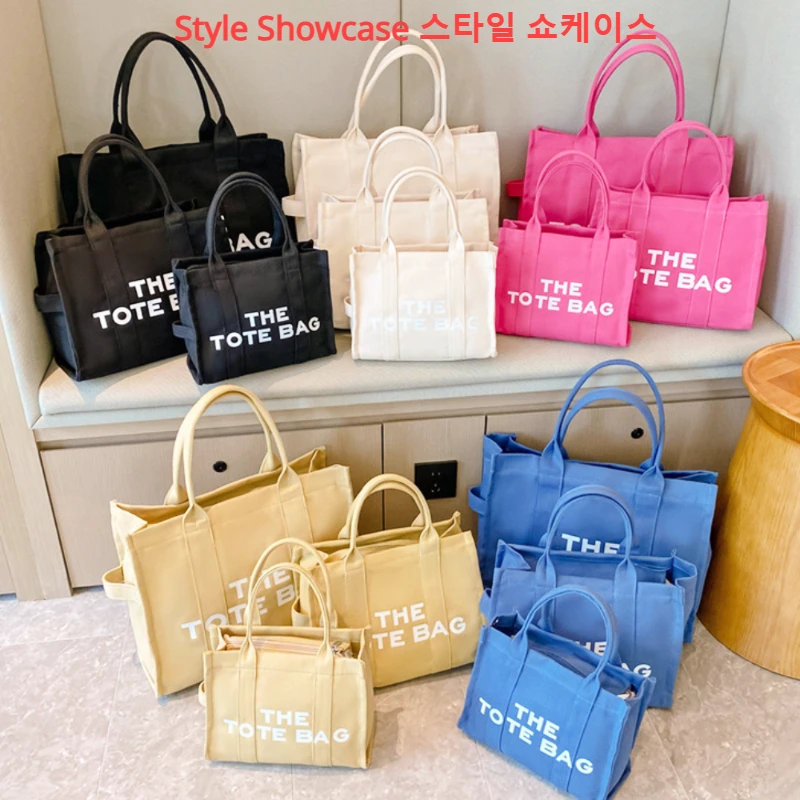 Women Tote Bag Casual Canvas Large Capacity Women Handbags Designer Letters Shoulder Crossbody Bags Luxury Big Shopper