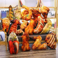 120CM Simulation Food Pillow Real life Style Chicken Leg Chick Wing Drumstick Fried Rice Noodles Pillow Cushion Birthday Gift
