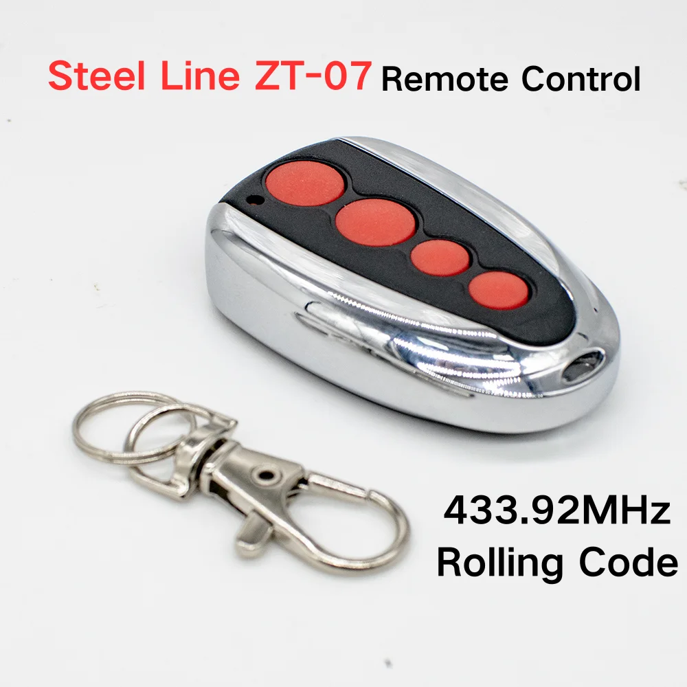 Steel-Line ZT-07 4 Button Garage Door Remote Control Rolling Code 433.92MHz for SD800 RD800 SD1200 Gate Opener