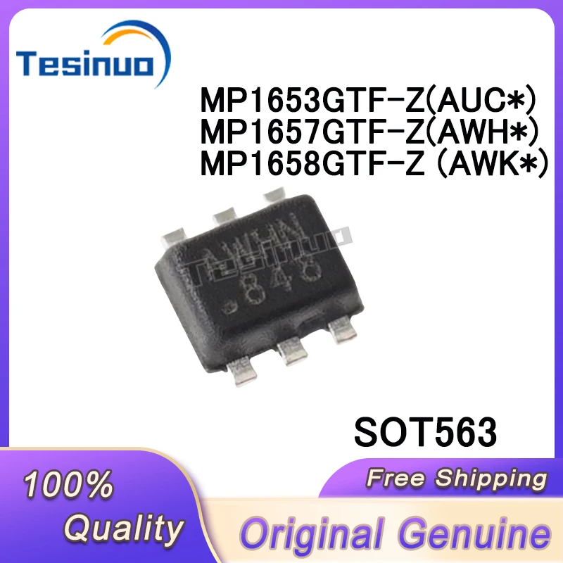 10/PCS New MP1657GTF-Z MP1657GTF AWHJ AWHN AWH* MP1658GTF-Z MP1658GTF AWK* MP1653GTF-Z MP1653GTF AUC* SOT563 Power chip In Stock