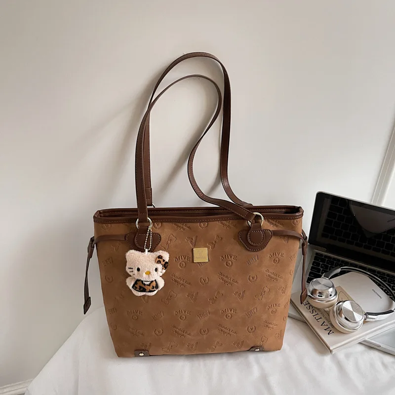 High value large capacity shoulder bag women's printed commuter tote bag versatile handbag