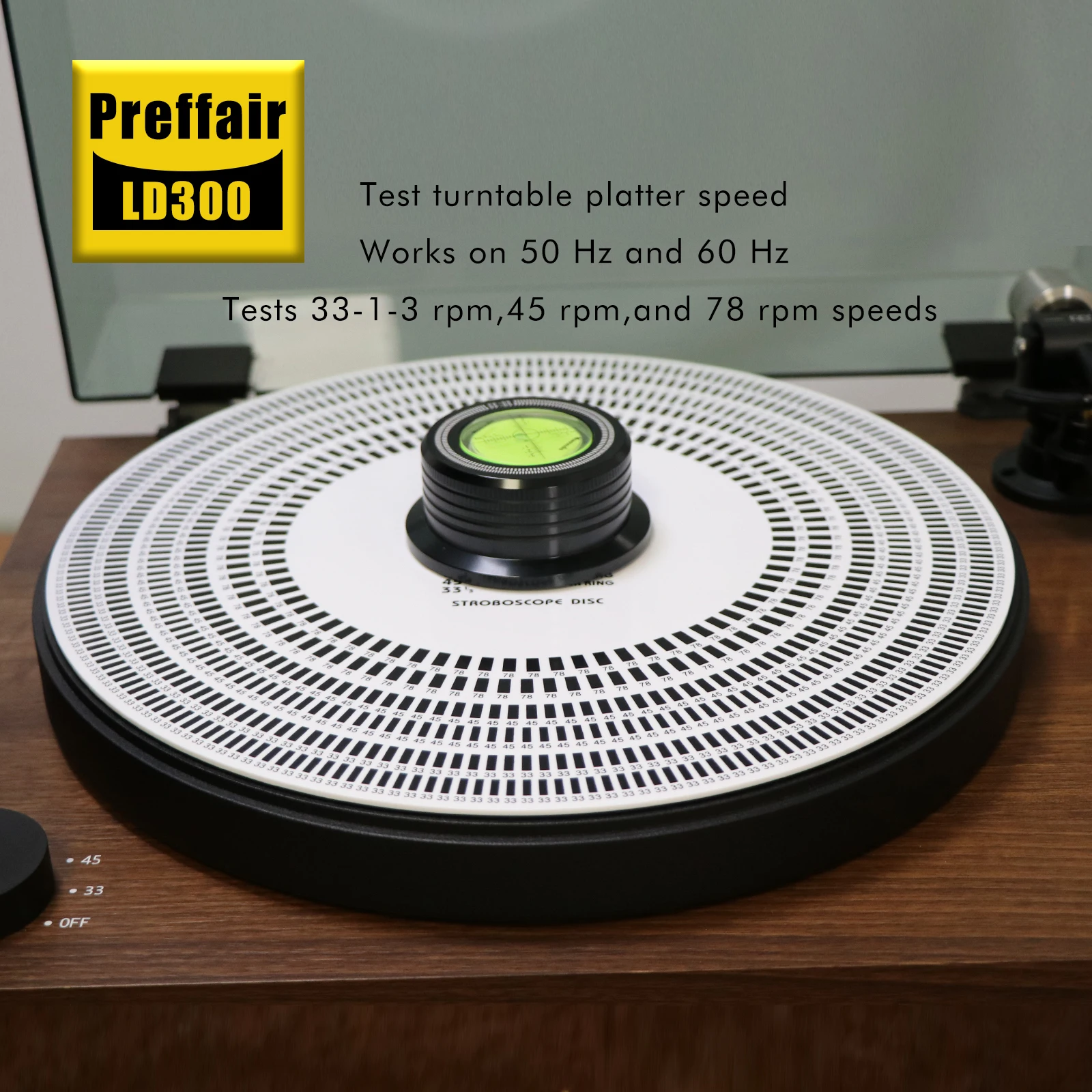 

Preffair Phono Speed Test Calibration Distance Protractor Adjustment Tool Ruler Anti-sliding Plate Dish Turntable