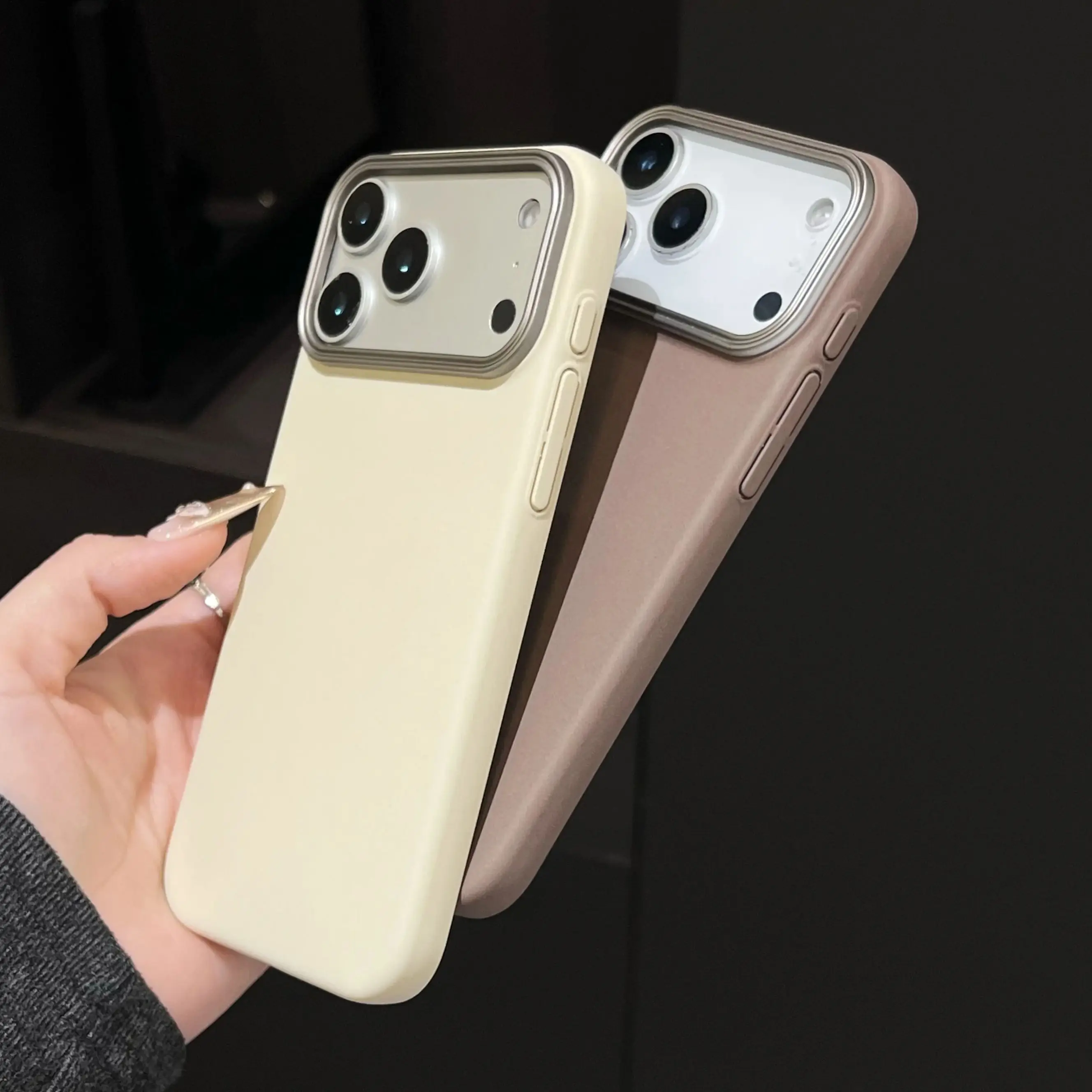 متجمد ماتي PC الحجر الرملي جراب هاتف آيفون الهواء 17 16 15 14 13 12 11 برو ماكس زائد بلون الأعمال غطاء المصد الصلب