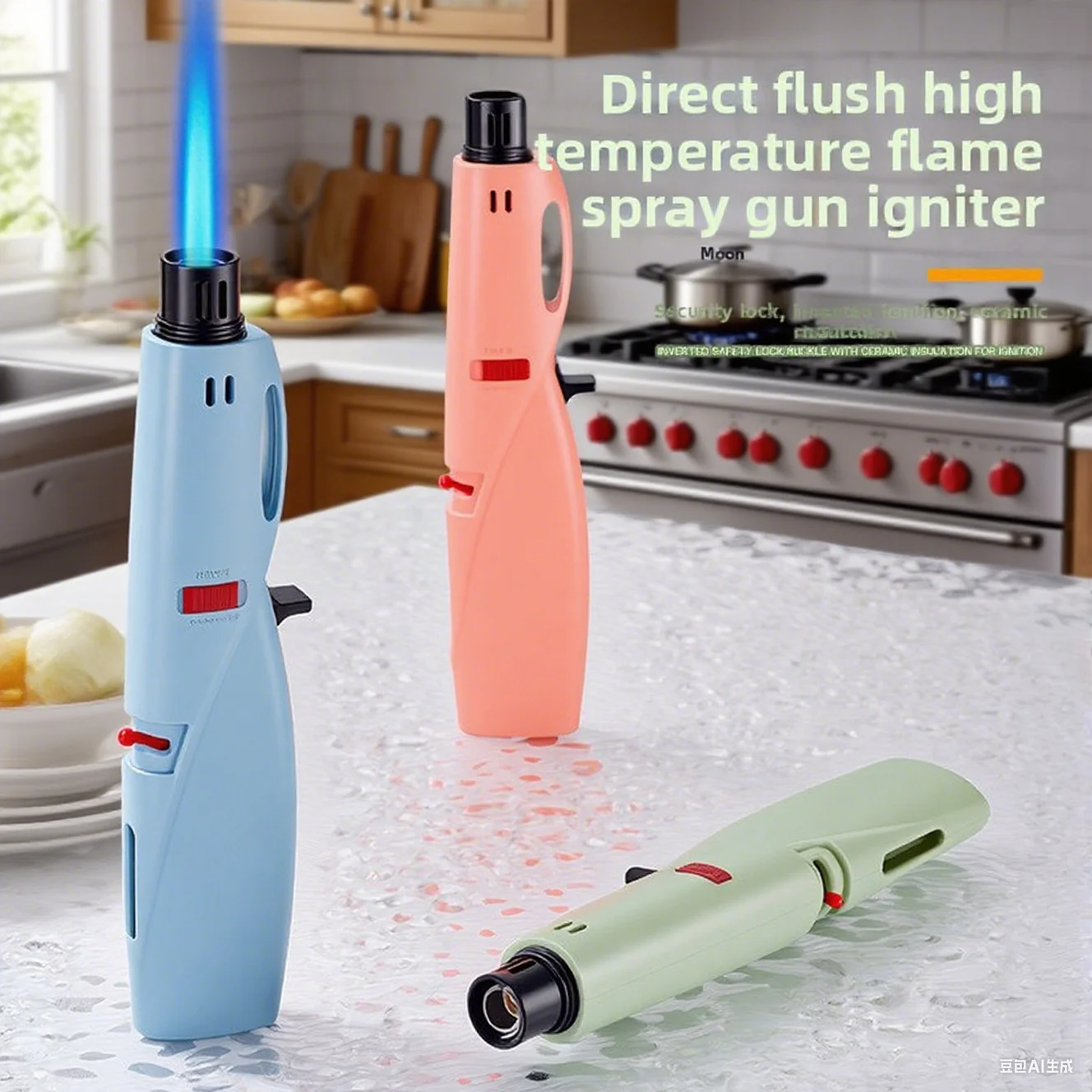 

New Butane Gas Lighter Inflatable Lighter Windproof Torch Lighter Portable Kitchen Lighter, Outdoor Camping Barbecue Small Tool