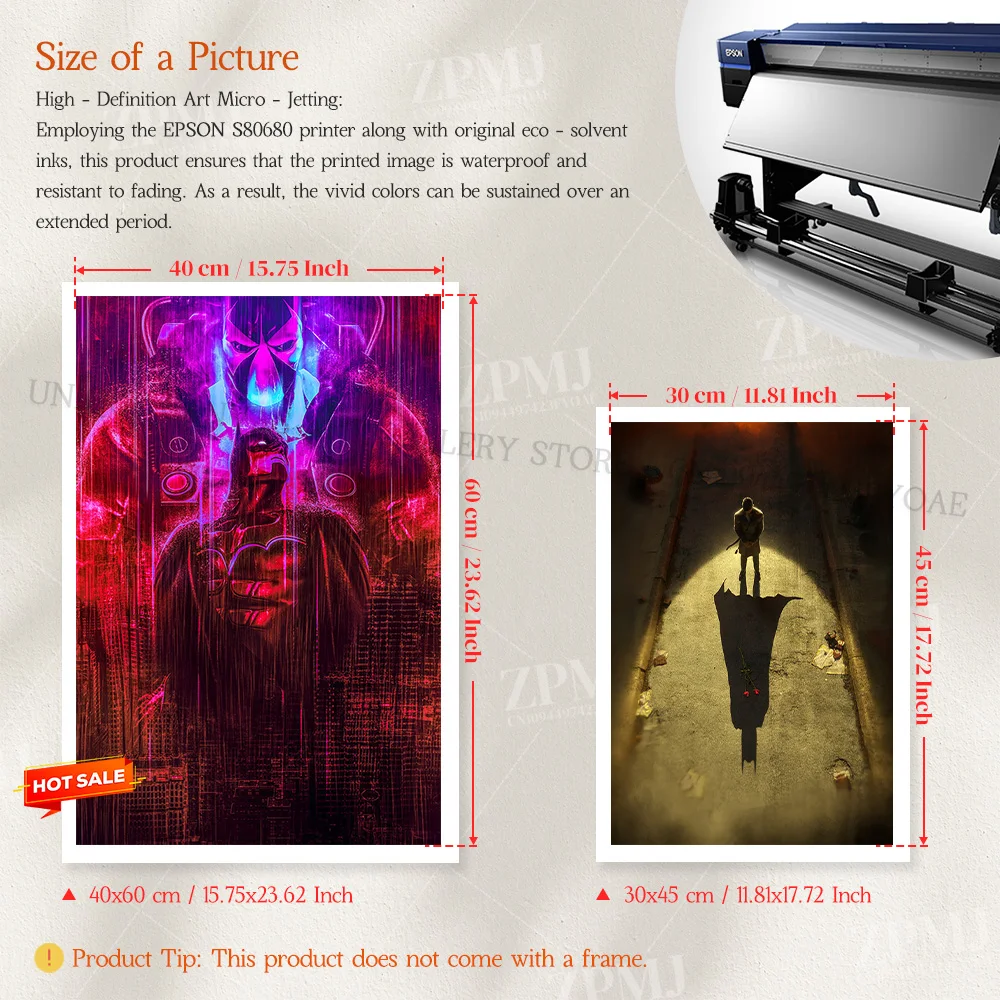 DC Comics Superheld Batman Home Decor Leinwand Malerei Supervillain Joker Bilder Wand Kunst Poster Für Film Zimmer Rahmenlose Wandbild – Detail 3