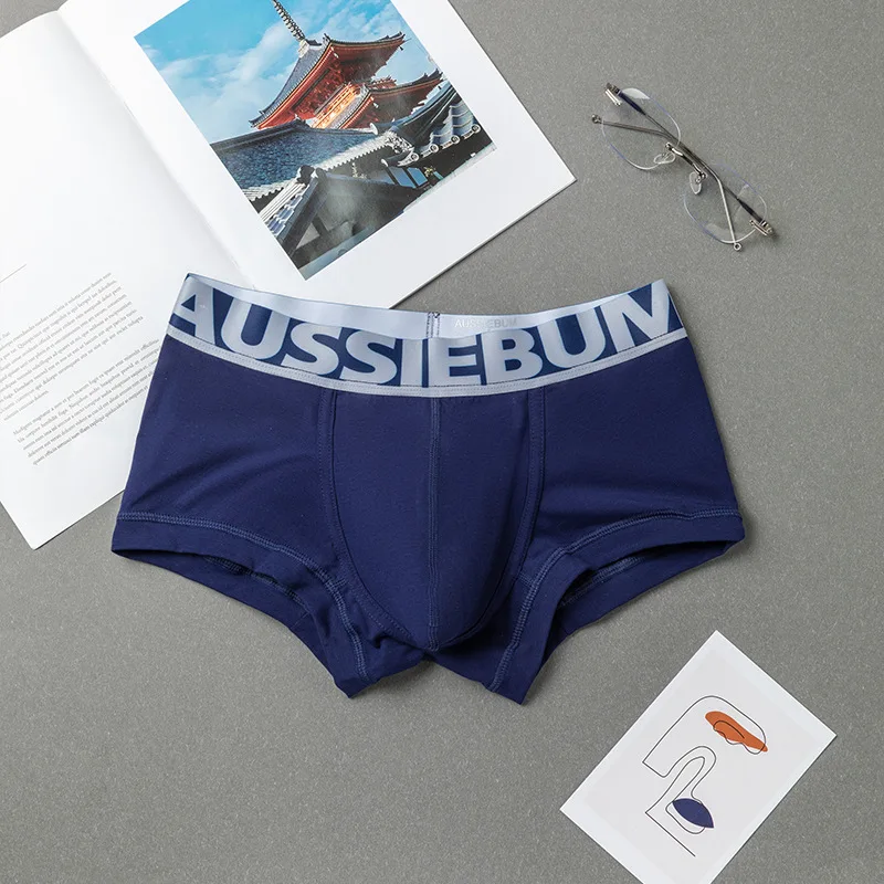 AUSSIEBUM-Calzoncillos sexys para hombre, ropa interior colorida con realce de cadera, suspensorio elástico cómodo y transpirable