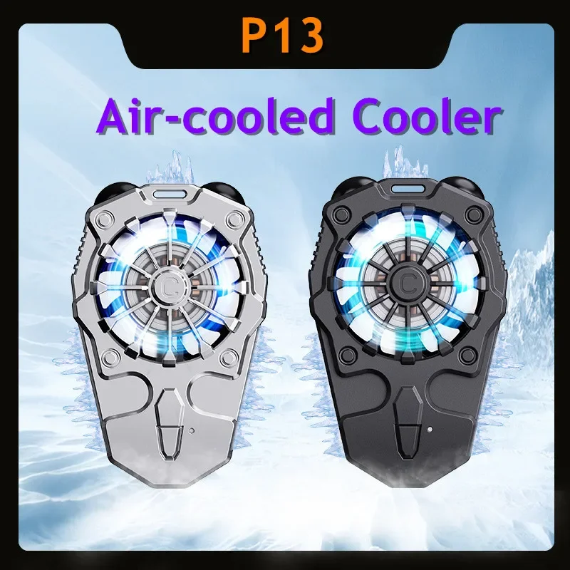 

Mobile Phone Silicone Suction Cup Air-cooled Cooling Fan Radiator Built-in Battery for IPhone Android Universal PUBG Game Cooler