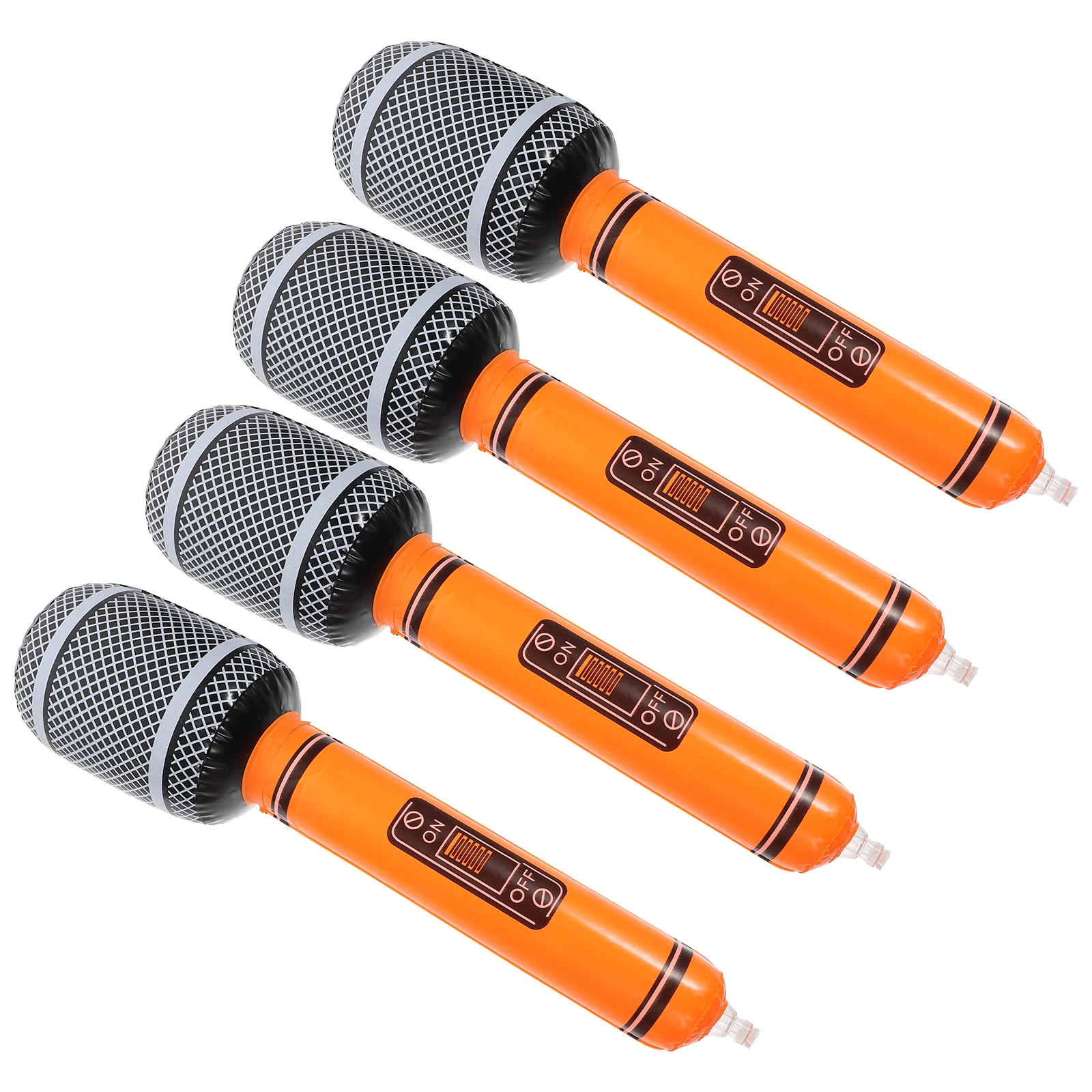 

5pcs Inflatable Microphone PVC Blow Up Mic for Kids Pool Party Floating Toy Kid Gift Microphone Plastic Simulated Decor
