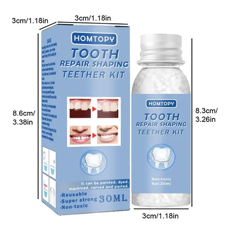 Oral Fake Teeth Filling Repair Temporary Tooth Filling Repair Kit Dentals Repair Beads Food Grade False Teeth Solid Glue