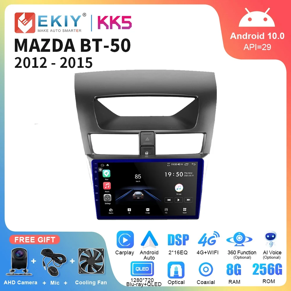 EKIY KK5 2 Din Android Car Radio Stereo Carplay For MAZDA BT-50 2012-2015 DSP Multimedia Video Player GPS Autoradio FM Head Unit