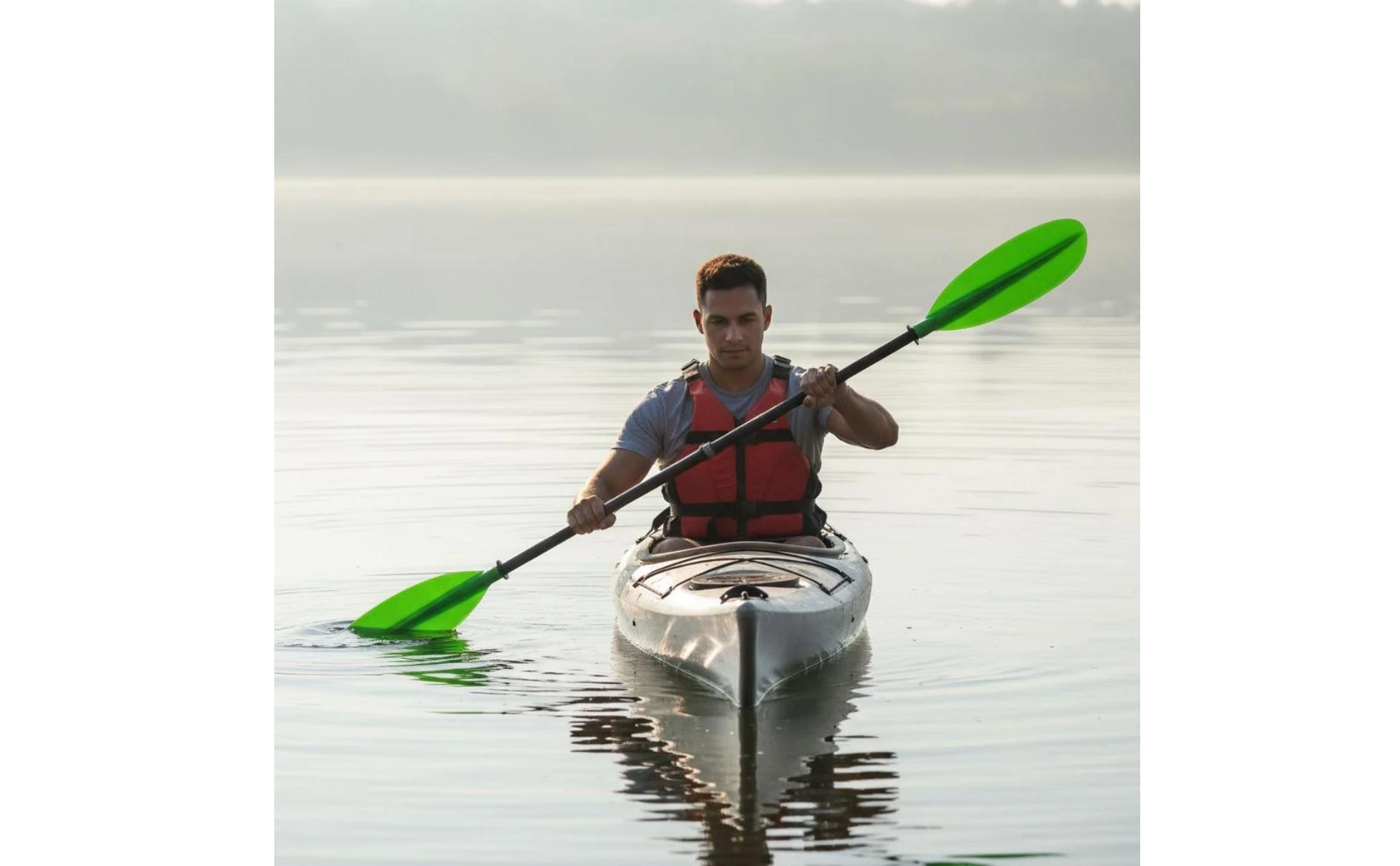 Two-Piece Kayak Paddle High-Strength Adjustable Kayak Paddle Water Sports Gear Corrosion-Resistant Detachable for Kayaking