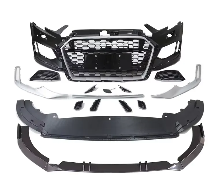 

Brand New A3 S3 Front Bumper With Grill Front Lip RS3 Style Auto Body Kit For Audi A3 S3 8V.5 2017 2018 2019 8V5807065GRU