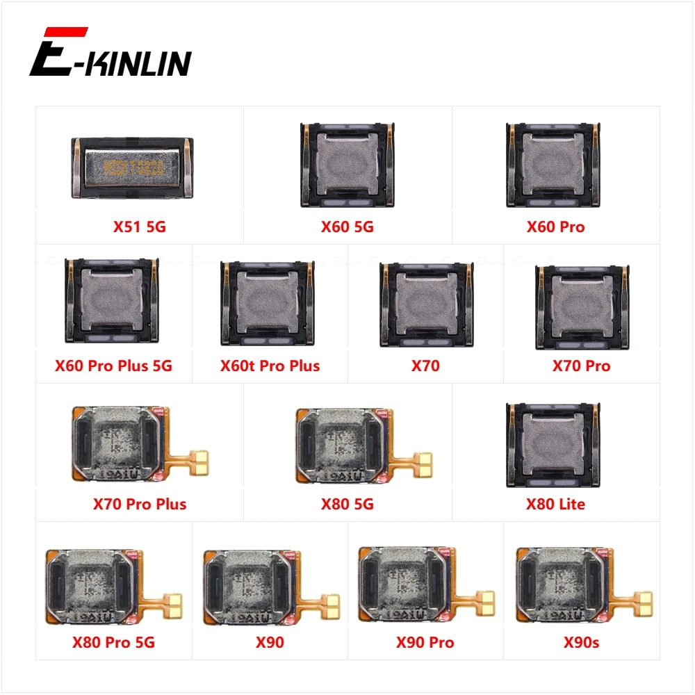 Top Ear Speaker Receiver Earpieces Flex Cable For Vivo X51 5G X60 Pro Plus X60t X70 X80 Lite X90 X90s Replacement Parts