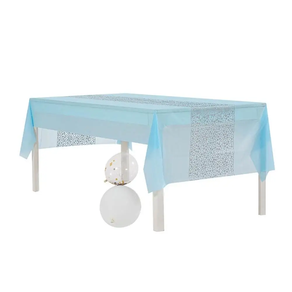 Black Gold Polka Dot PEVA Tablecloth, Waterproof Oil Proof Stain Resistant Design, For Birthday Wedding Party Decoration Use